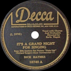 It’s a Grand Night for Singing / All I Owe Ioway