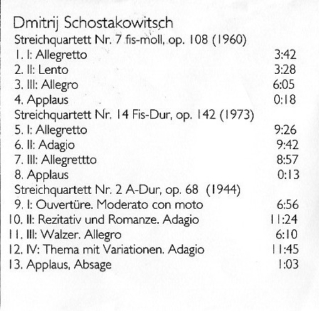 Streichquartette Nr. 7,14 & 2