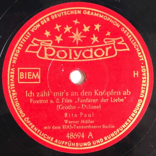 Ich zähl' mir's an den Knöpfen ab / Ein Gläschen Wein und du
