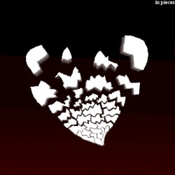 in pieces