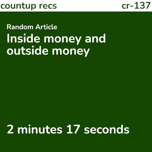 Inside money and outside money