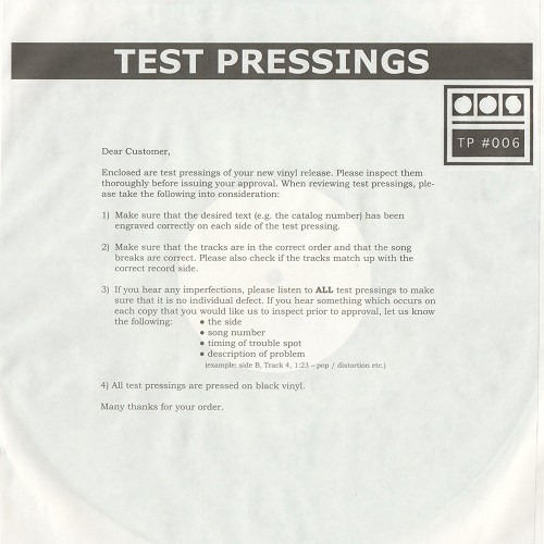 Testpressing #006