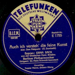 Auch ich versteh' die feine Kunst / Teurer Name, dessen Klang