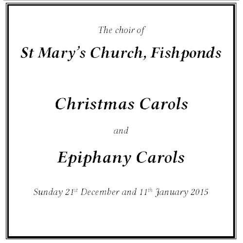 Christmas Carol Service 2014