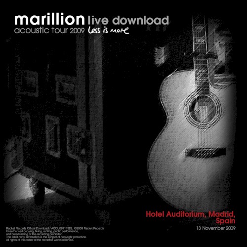 Acoustic Tour 2009: Hotel Auditorium, Madrid, Spain. 13 November 2009