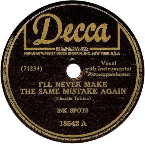 I'll Never Make the Same Mistake Again / I Can't Stand Losing You