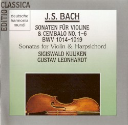 Sonaten für violine & Cembalo no. 1-6, BWV 1014-1019