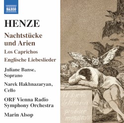 Nachtstücke und Arien / Los caprichos / Englische Liebeslieder