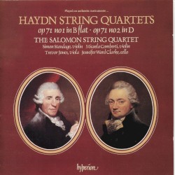 String Quartets: op. 71 no. 1 in B flat / op. 71 no. 2 in D