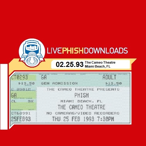 1993-02-25: The Cameo Theatre, Miami Beach, FL, USA