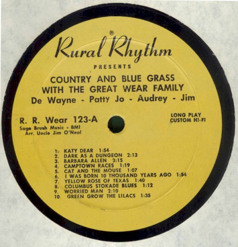 Country and Blue Grass With The Great Wear Family