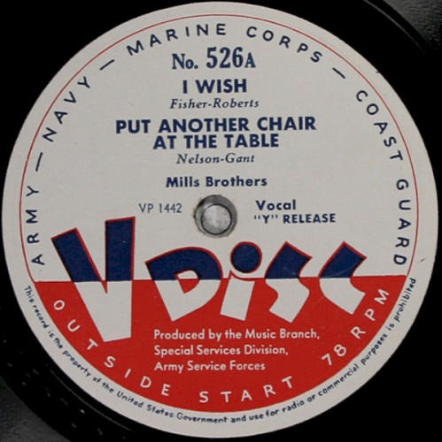 I Wish / Put Another Chair at the Table / Home / Boogie Woogie Bugle Boy