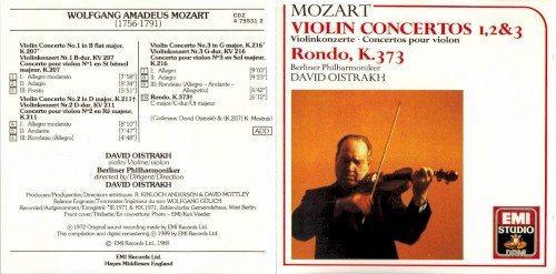 Violin Concertos nos. 1-3 / Rondo KV 373