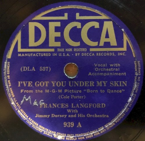 I've Got You Under My Skin / Rap Tap on Wood