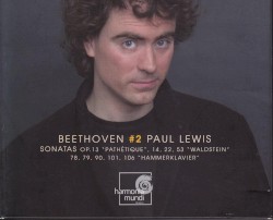 Piano Sonatas, Volume 2: op. 13 "Pathétique", 14, 22, 53 "Waldstein", 78, 79, 90, 101, 106 "Hammerklavier" (Paul Lewis)