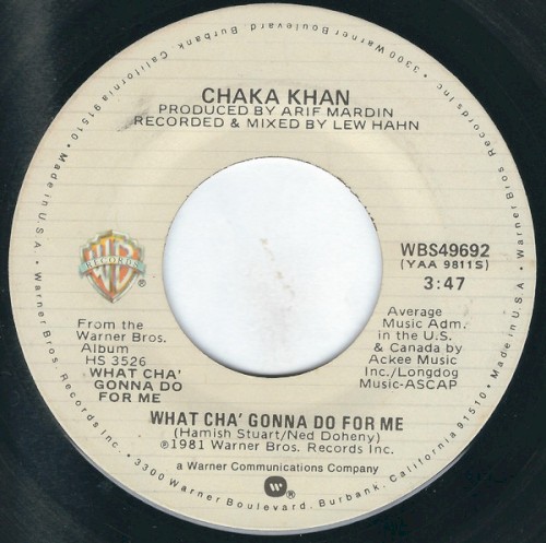 What Cha’ Gonna Do for Me