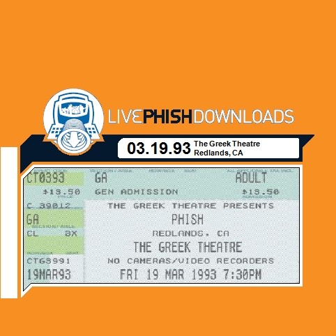 1993-03-19: The Greek Theatre, Redlands, CA, USA