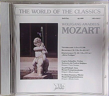 Violinkonzert D-Dur KV 218 / Hornkonzert Nr. 2 Es-Dur KV 417 / Klavierkonzert Nr. 21 C-Dur KV 467 "Elvira Madigan"