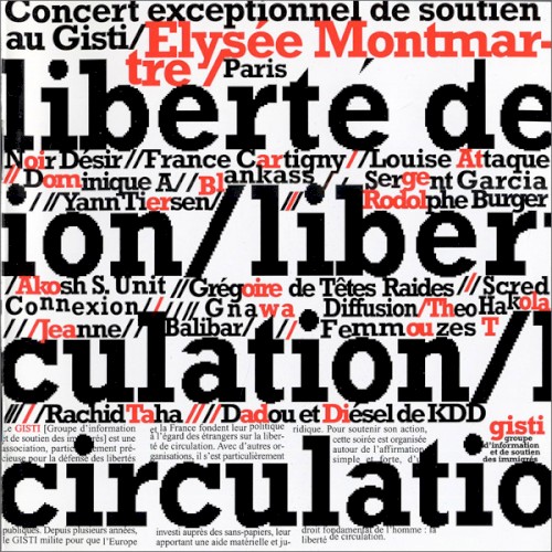 Liberté de circulation : Concert exceptionnel de soutien au Gisti