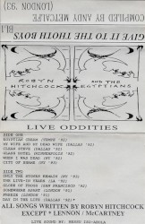Give It to The Thoth Boys – Live Oddities