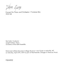 Concert for Piano and Orchestra + Fontana Mix