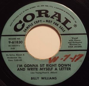 I'm Gonna Sit Right Down and Write Myself a Letter / Date With the Blues