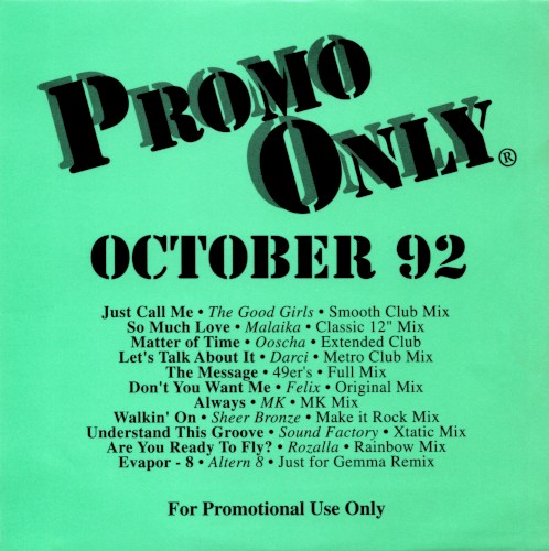 Promo Only: Mainstream Club, October 1992