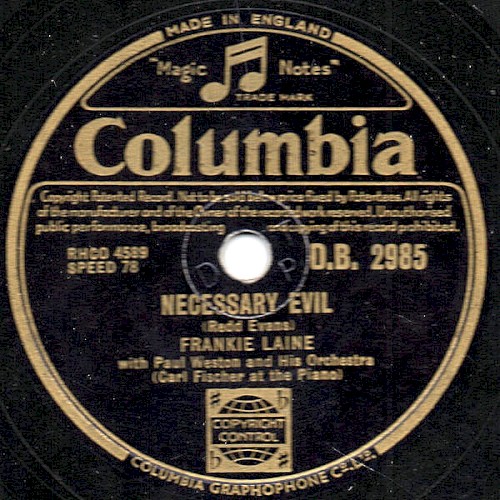Necessary Evil / When It's Sleepy Time Down South