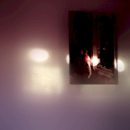 A Portrait in a Room with Rubbles and Ashes without Fire