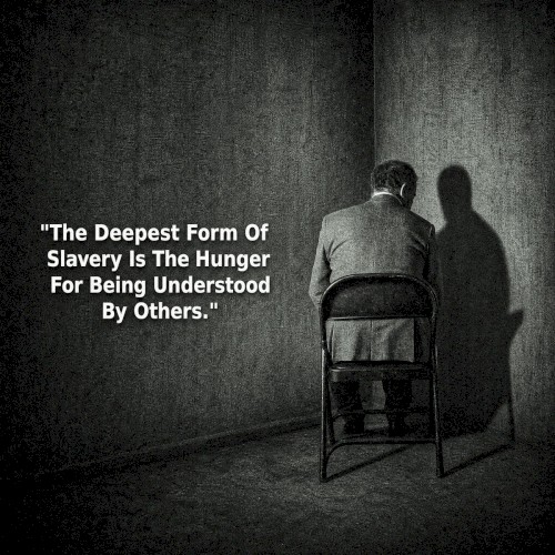 The Deepest Form of Slavery Is The Hunger For Being Understood By Others