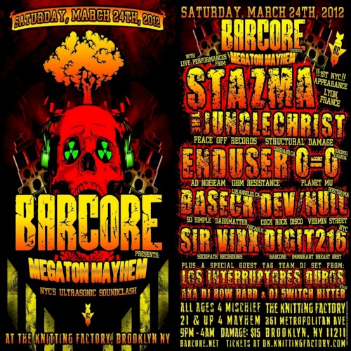 Live At Knitting Factory Brooklyn-BARCORE 03/24/12