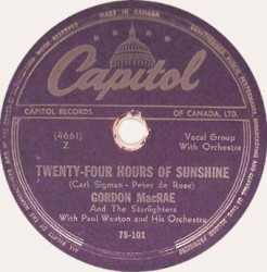 Twenty-Four Hours of Sunshine / The Wedding of Lili Marlene