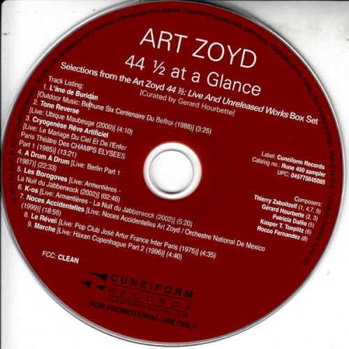 44 ½ At A Glance (Selections From Art Zoyd 44 ½: Live And Unreleased Works Box Set)