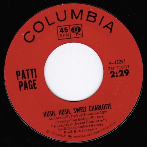 Hush, Hush, Sweet Charlotte / Longing to Hold You Again