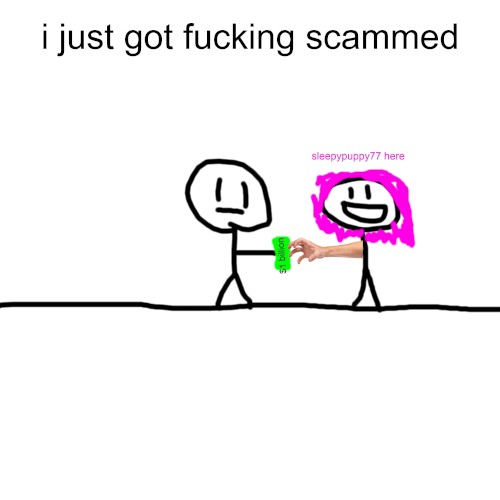 i just got fucking scammed