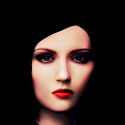 A pair of blue eyes