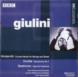 Hindemith: Concert Music for Strings and Brass / Dvořák: Symphony no. 7 / Beethoven: Egmont Overture