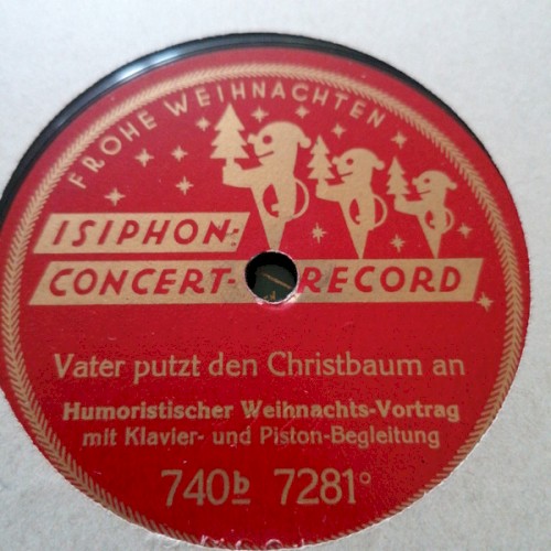 Vaters Weihnachtseinkäufe / Vater putzt den Christbaum an