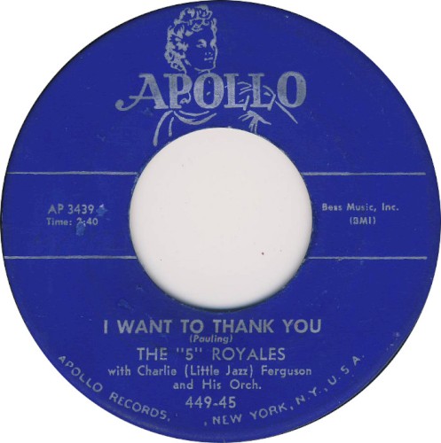 I Want to Thank You / All Righty!
