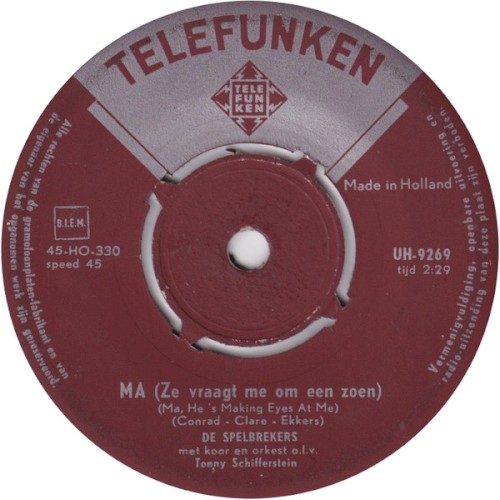 Ma (ze vraagt me om een zoen) / Marjan Marjan (Steek vanavond je licht an)
