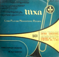 J.C. Bach: Sinfonia Concertante / C.P.E. Bach: Symphony No. 1 in D - Symphony No. 3 in C