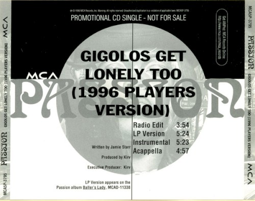 Gigolos Get Lonely Too (1996 Players Version)
