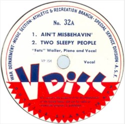 Ain’t Misbehaving / Two Sleepy People / Slightly Less Than Wonderful / There’s A Gal In My Life
