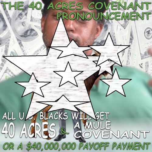 THE 4O ACRES COVENANT PRONOUNCEMENT:ALL U.S. BLACKS WILL GET 40 ACRES & A MULE COVENANT OR A $4,000,000 To $40,000,000 PAYOFF PAYMENT