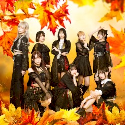 秋の空、紅葉の舞う中で