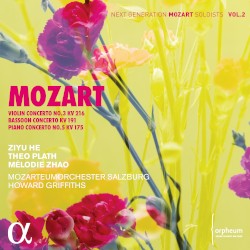 Violin Concerto no. 3, KV 216 / Bassoon Concerto, KV 191 / Piano Concerto no. 5, KV 175