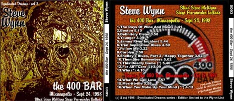 Syndicated Dreams, Volume 3: The 400 Bar, Minneapolis – Sept 24, 1998