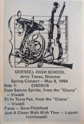 Spring Concert: May 8, 1984