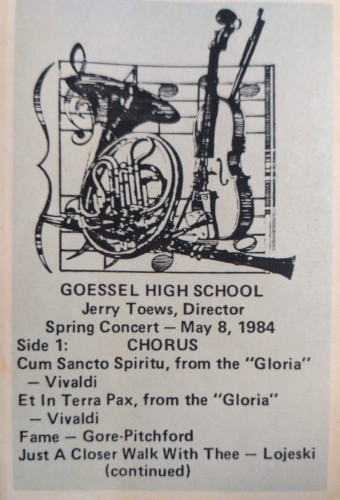 Spring Concert: May 8, 1984