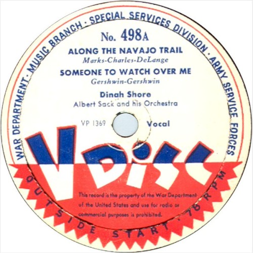 Along the Navajo Trail / Someone to Watch Over Me / Close as Pages in a Book